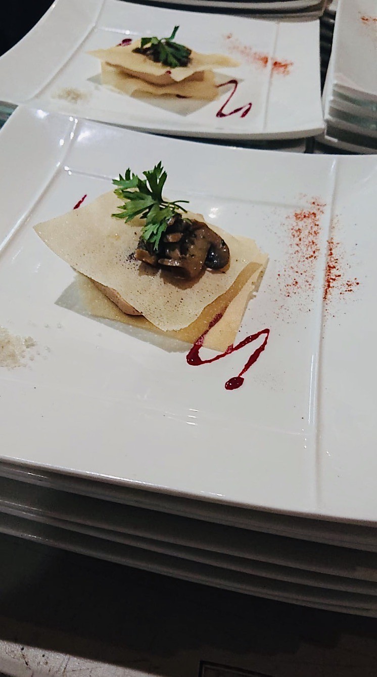 Croustillant de Foie Gras et ses Champignons des bois